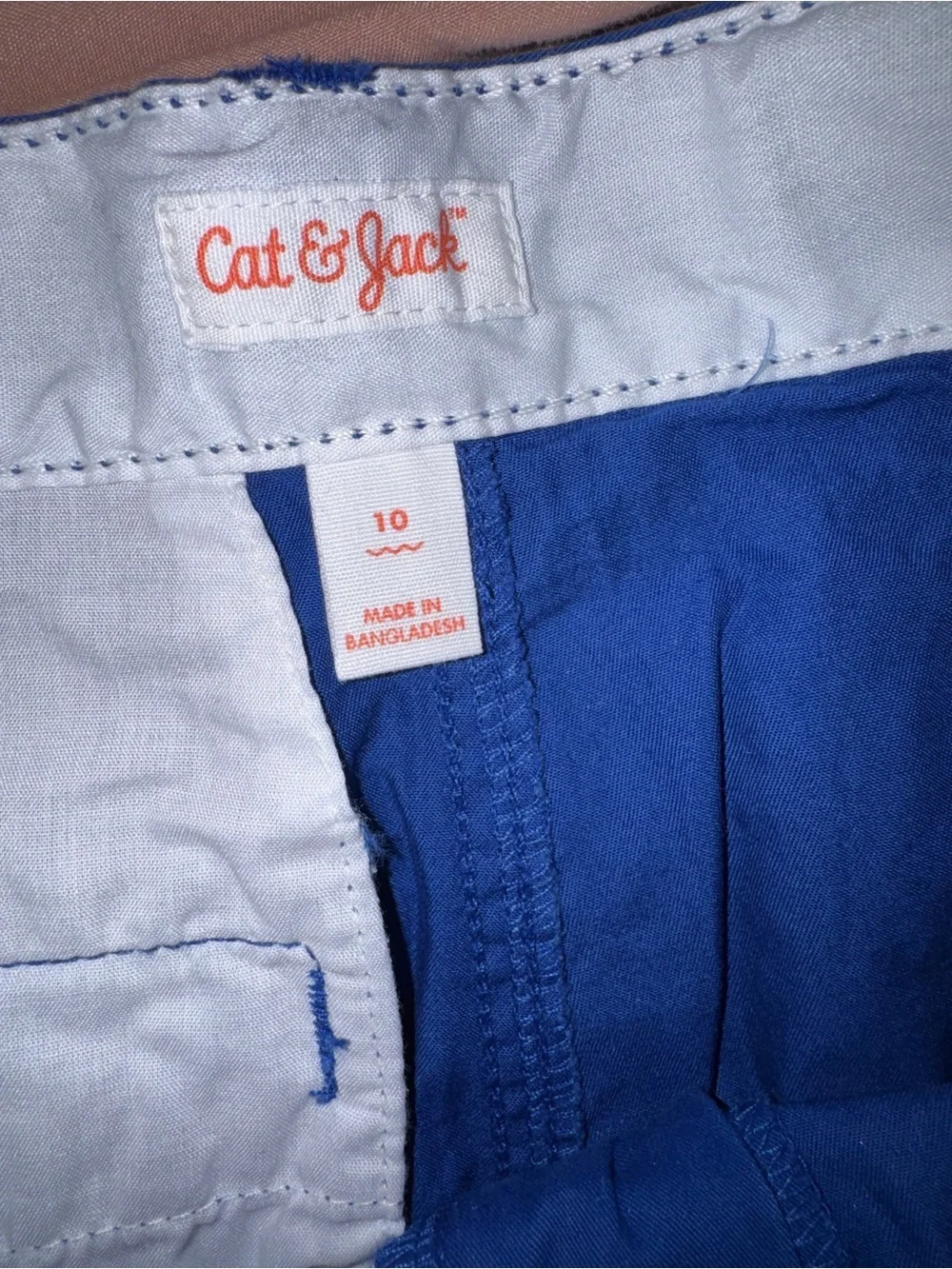 New Cat & Jack Boy’s Bright Blue Flat-Front Shorts Size 10